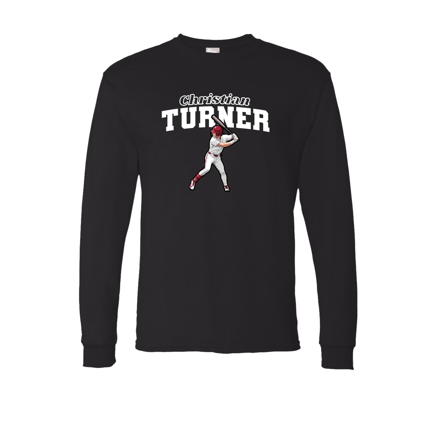 Long Sleeve Tee — Name Arch in Black