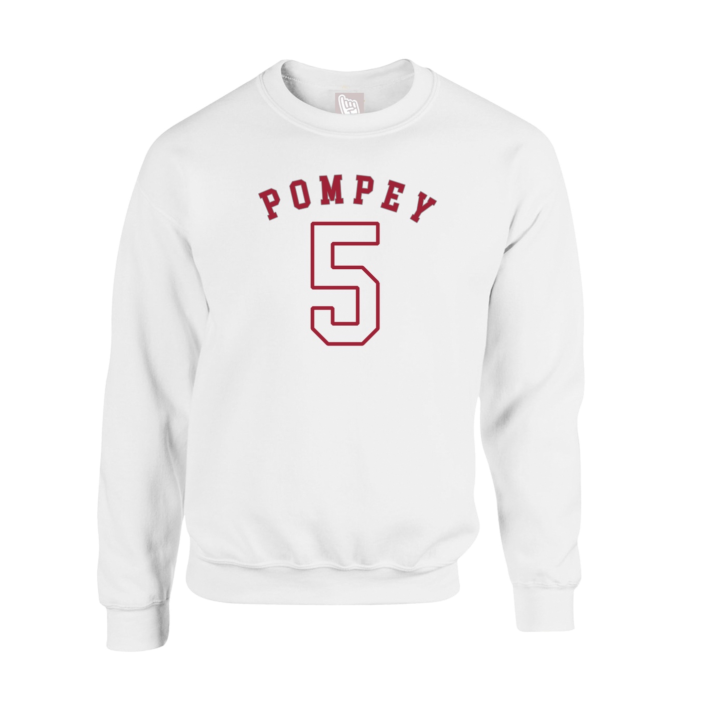Fleece Crew — Shirsey Arch in White