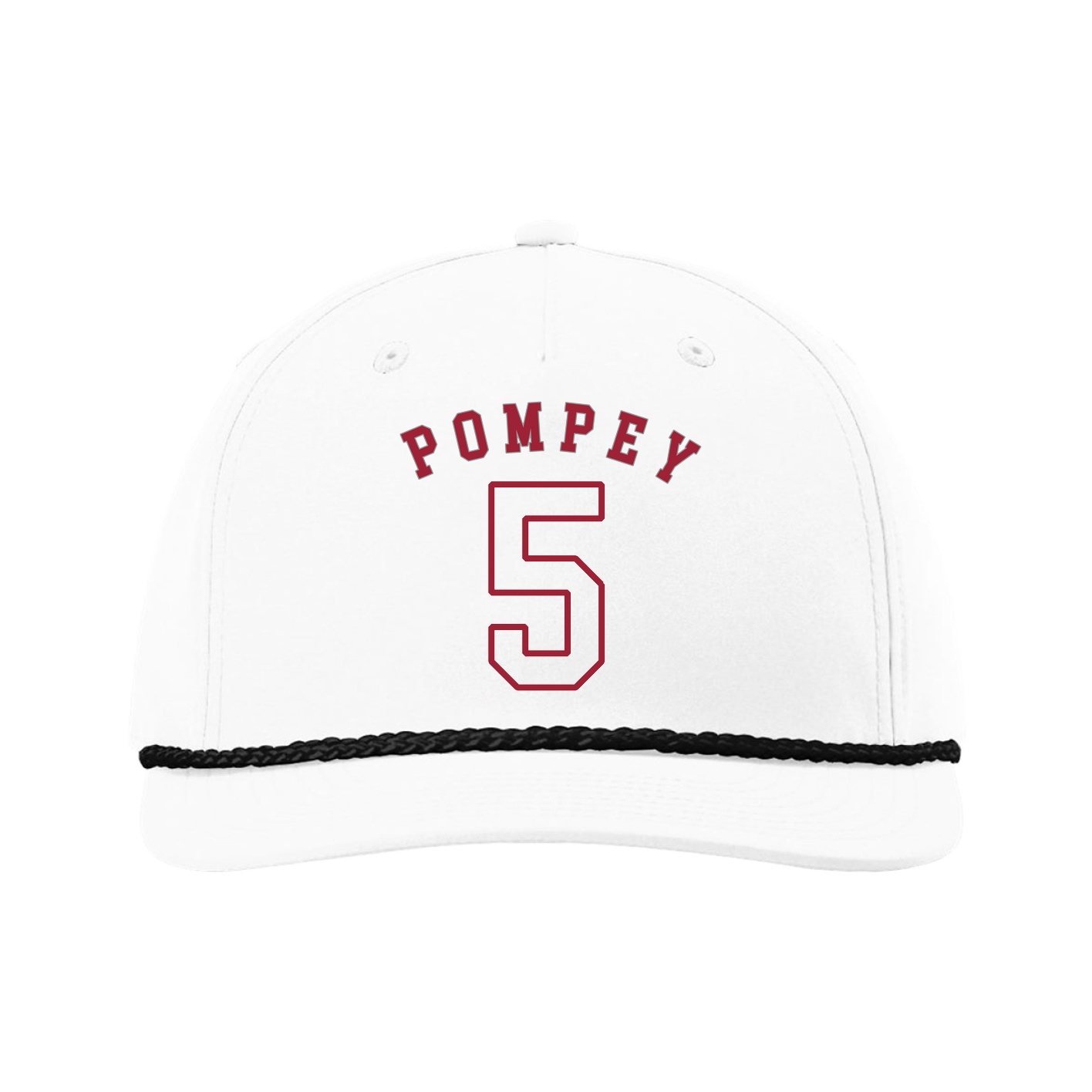 Five-Panel Classic Rope Cap — Shirsey Arch in White
