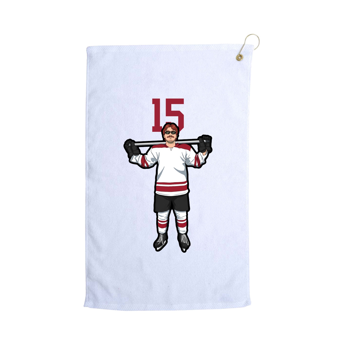 Golf Towel — Number Top in White