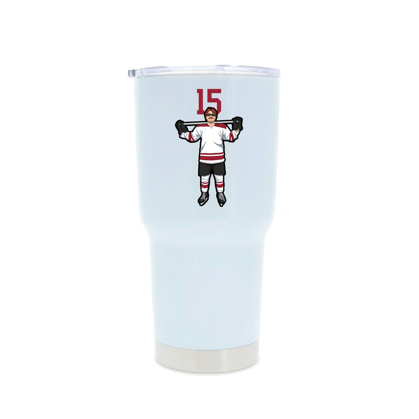 30oz Stainless Steel Tumbler — Number Top in White