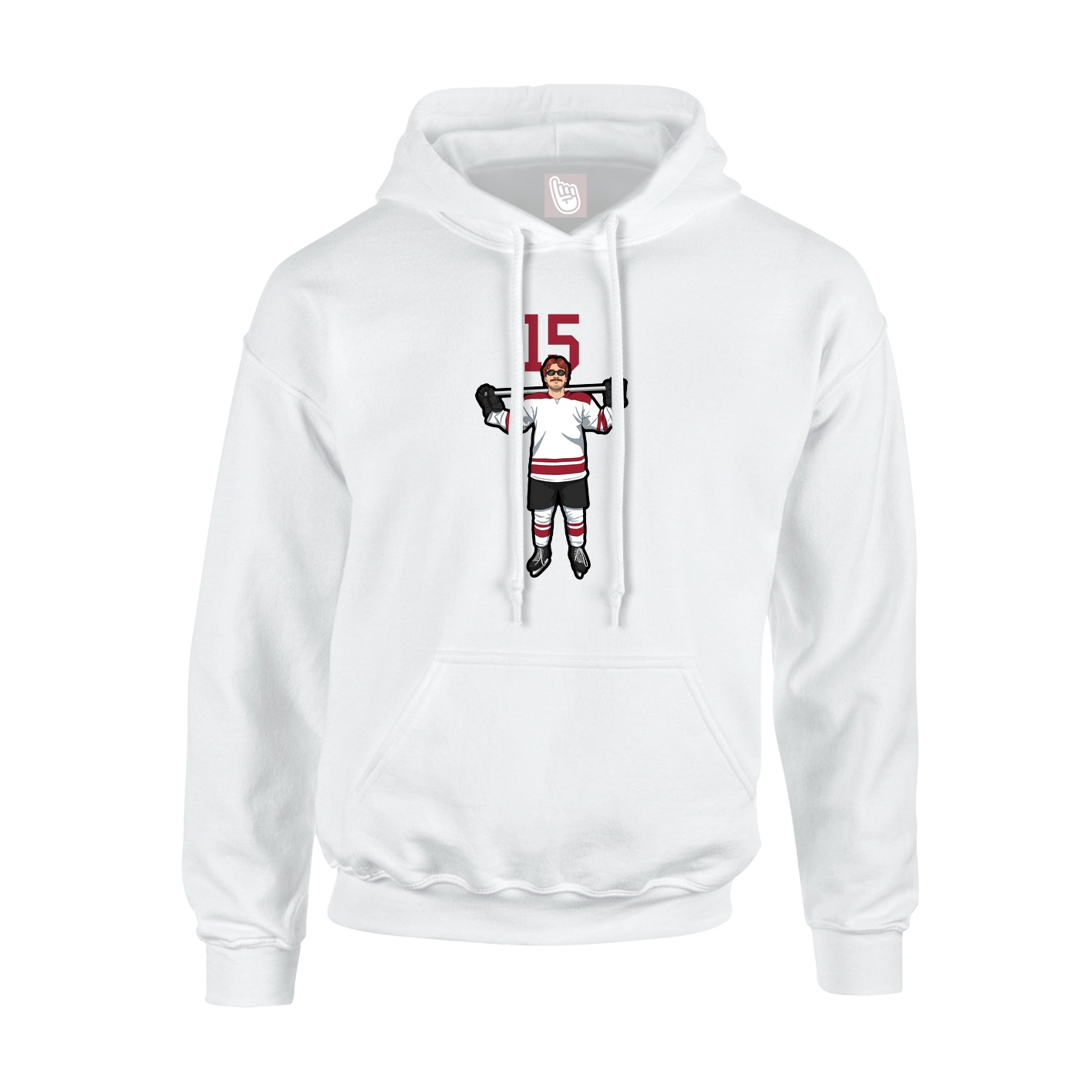 Youth Hoodie — Number Top in White