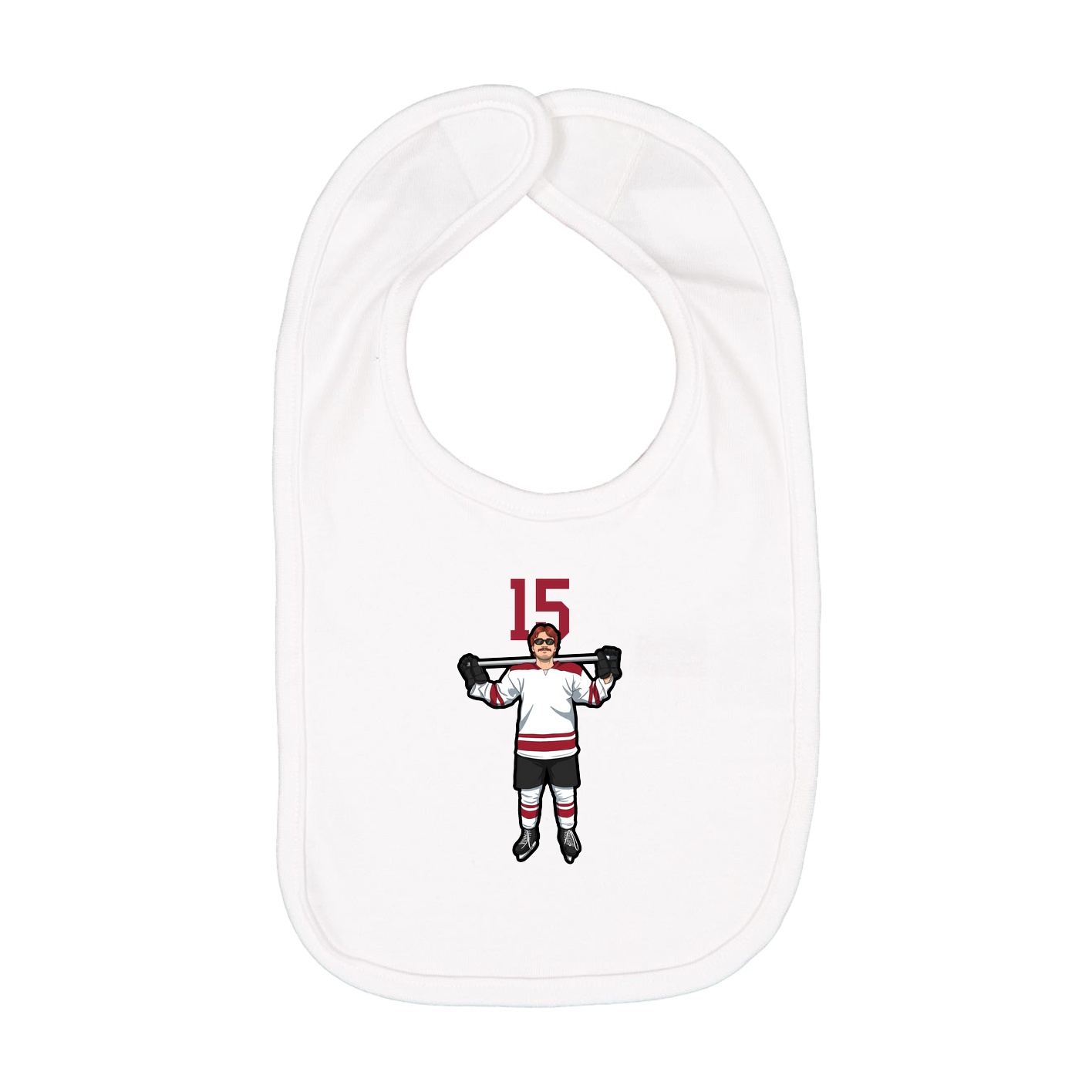 Infant Bib — Number Top in White