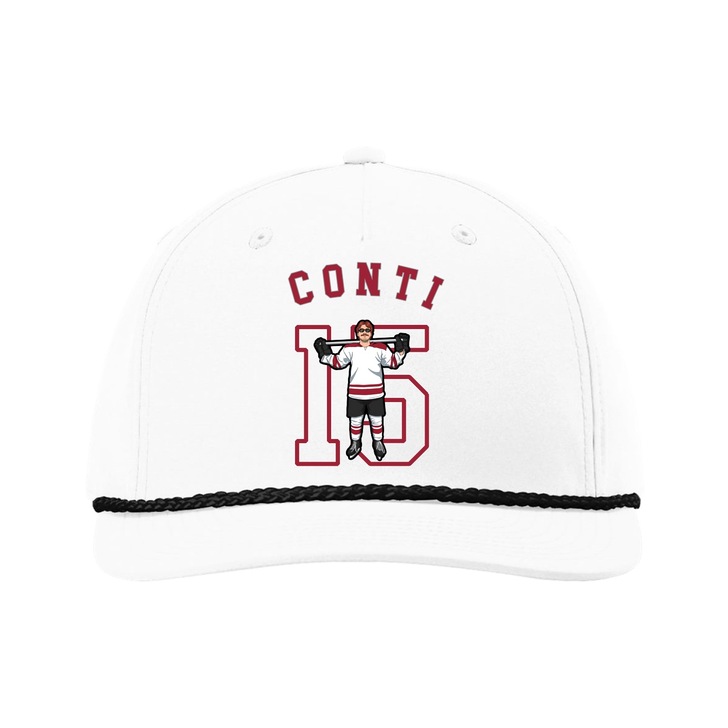 Five-Panel Classic Rope Cap — Shirsey Arch in White