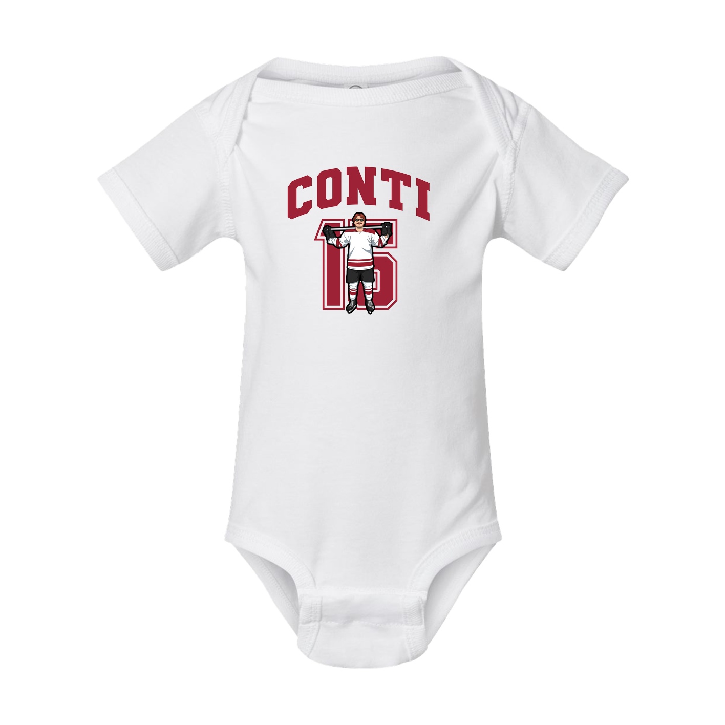 Baby Onesie — Number in White