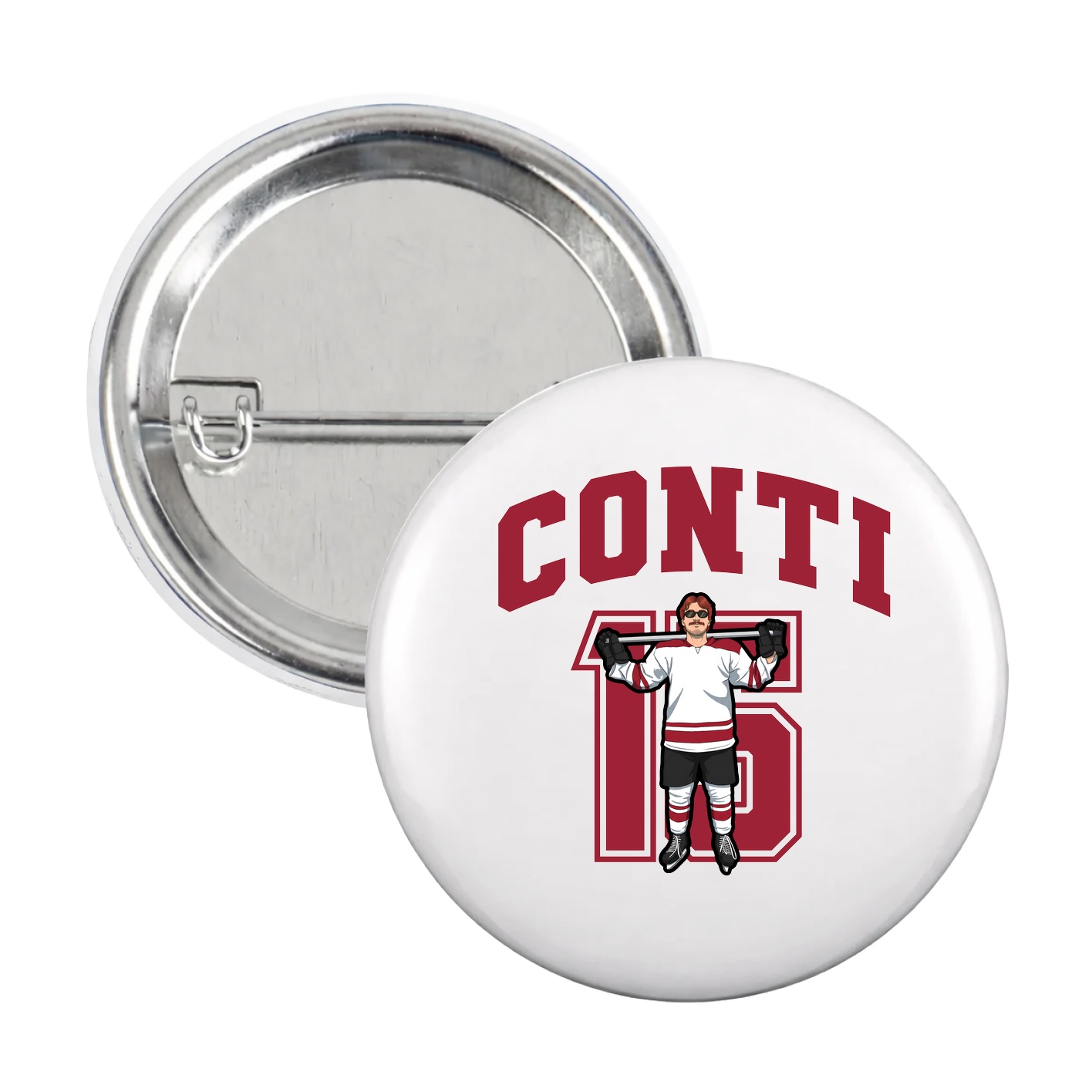 Game Day Button — Number in White