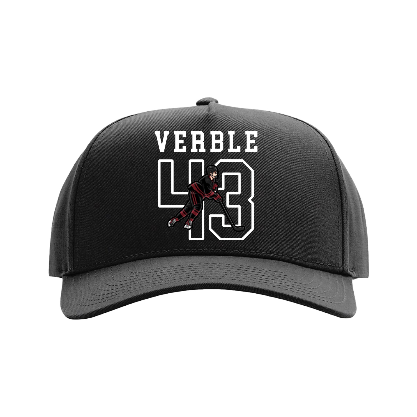 Full Fabric Five-Panel Champ Cap — Shirsey in Black