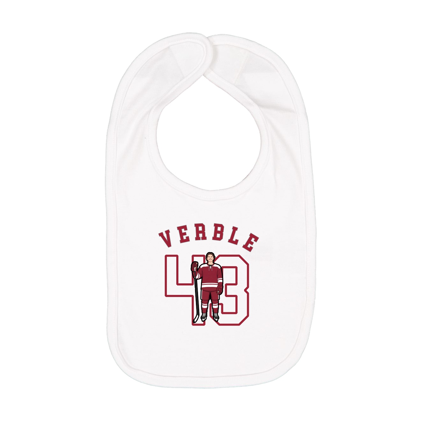 Infant Bib — Shirsey Arch in White