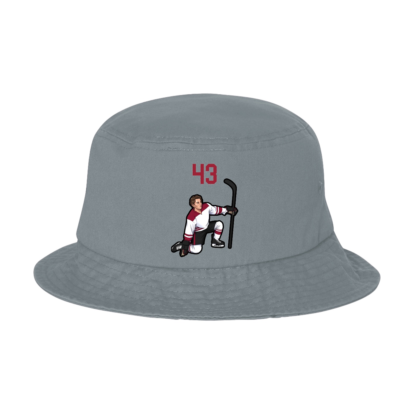 Bucket Cap — Number Top in Grey
