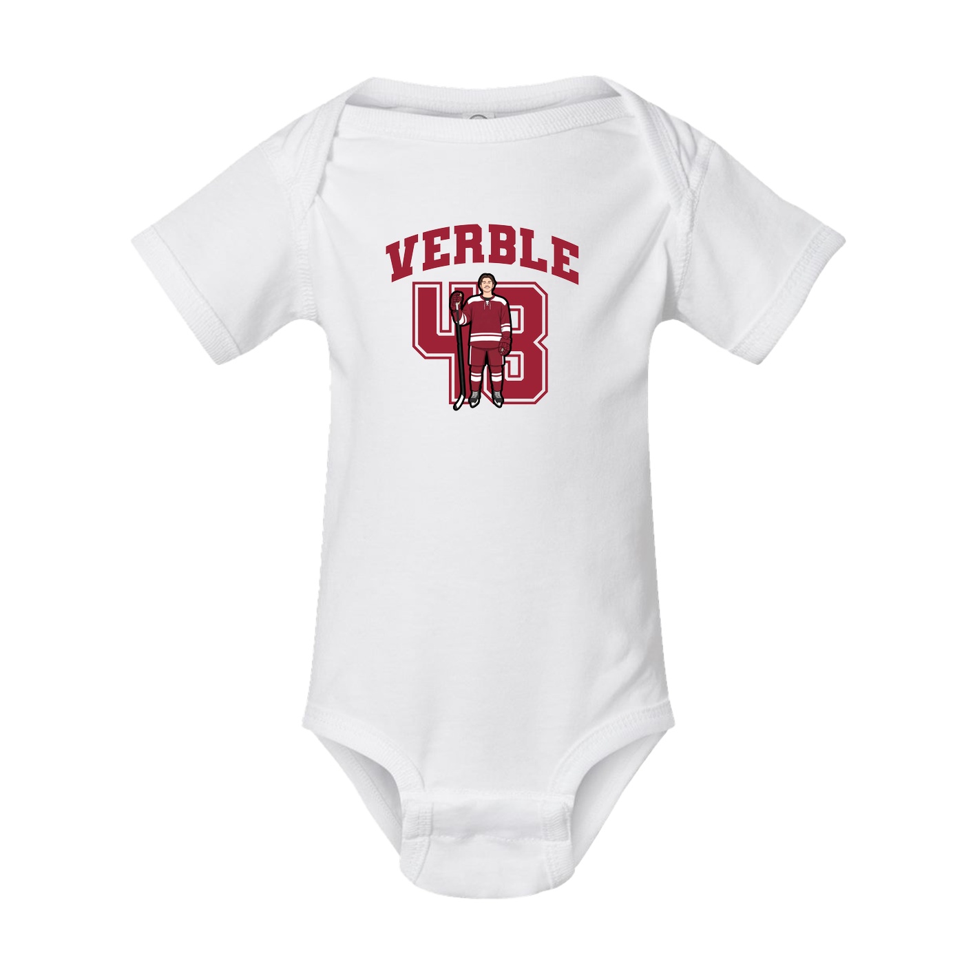 Baby Onesie — Number in White