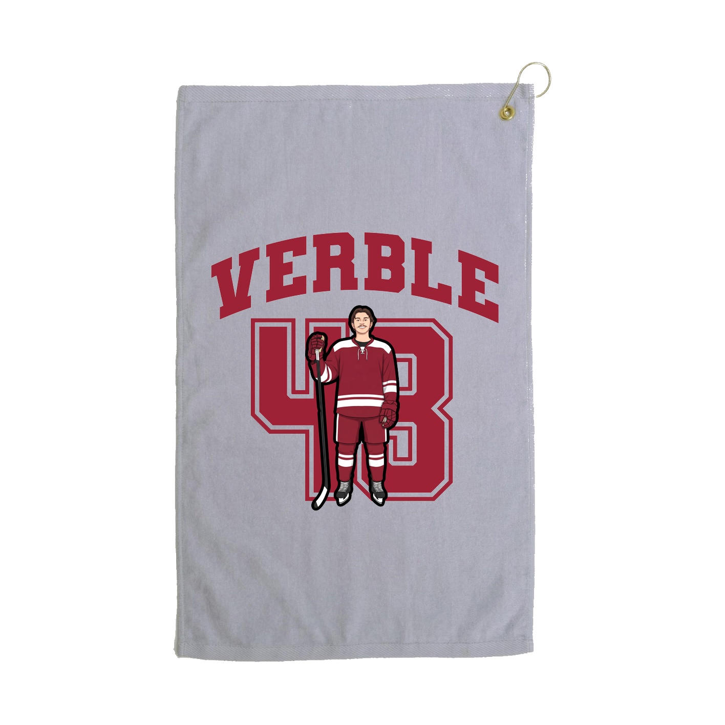 Golf Towel — Number in Grey