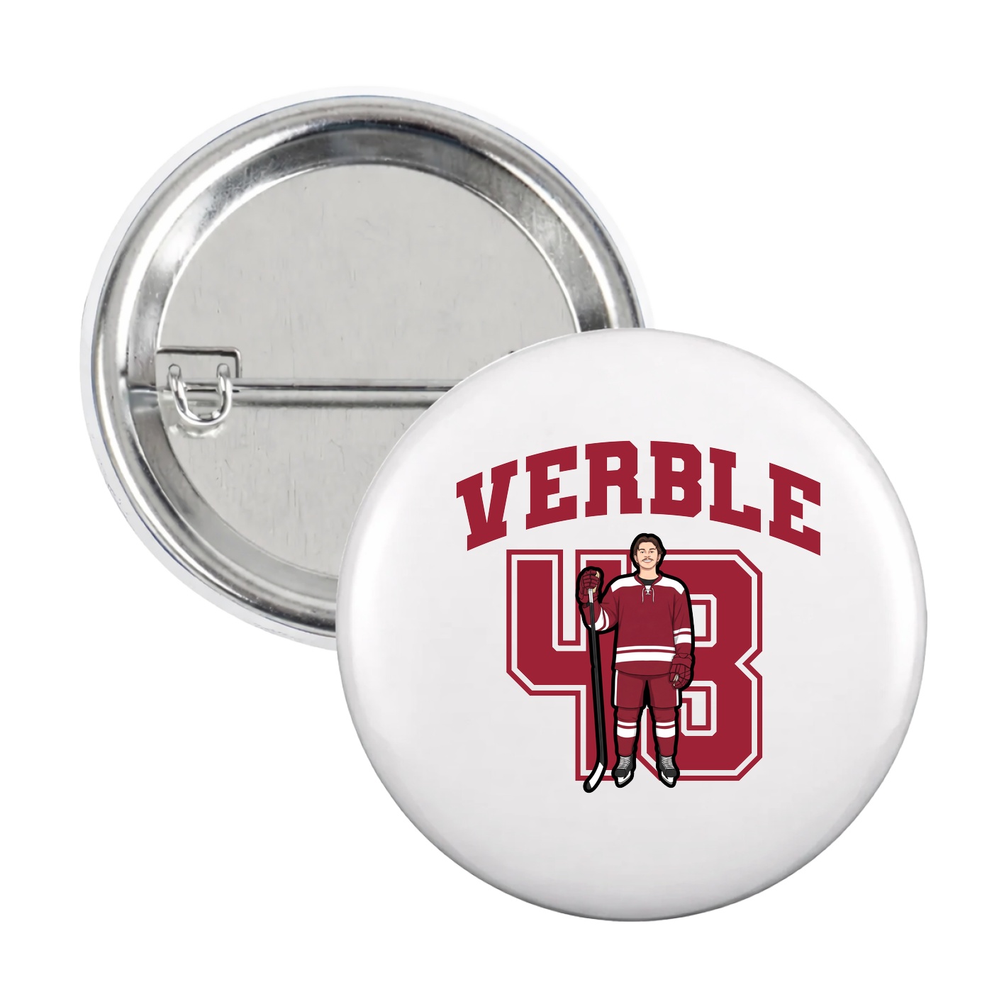 Game Day Button — Number in White