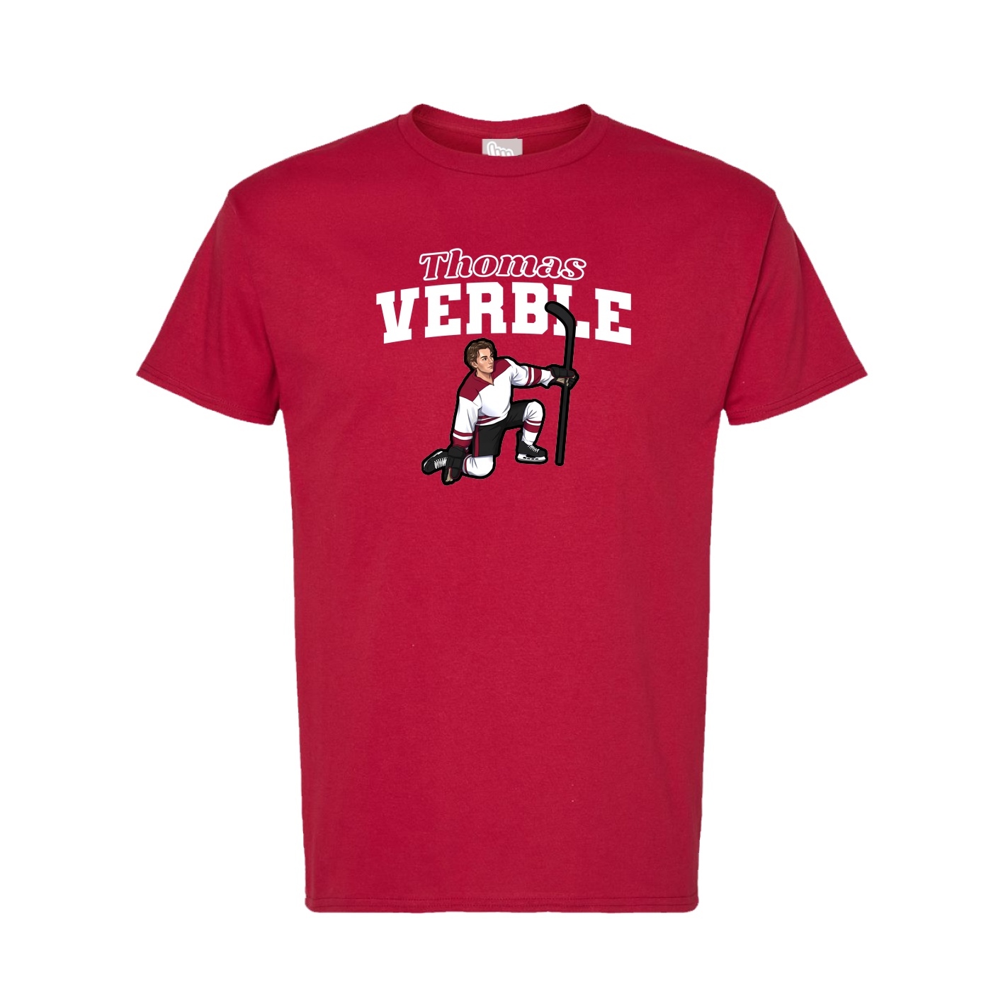 Tee — Name Arch in Crimson