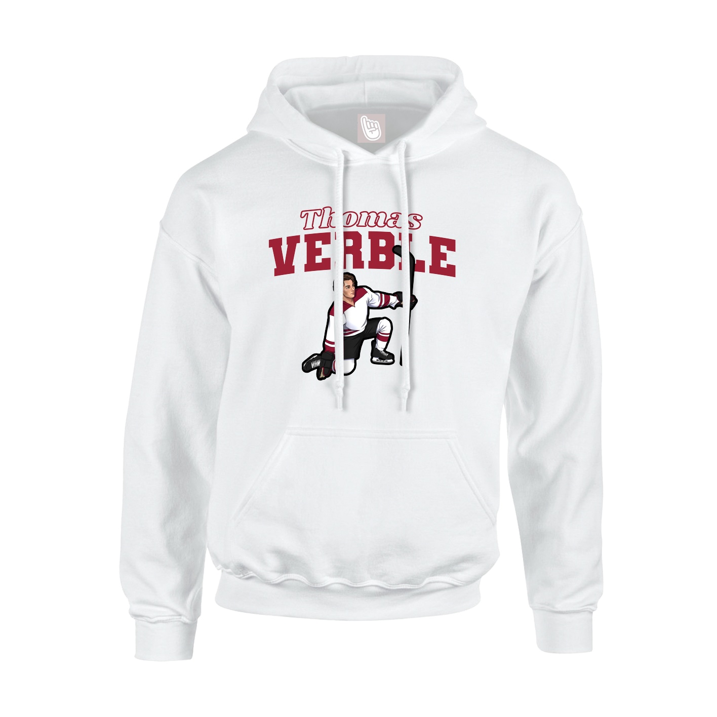 Hoodie — Name Arch in White