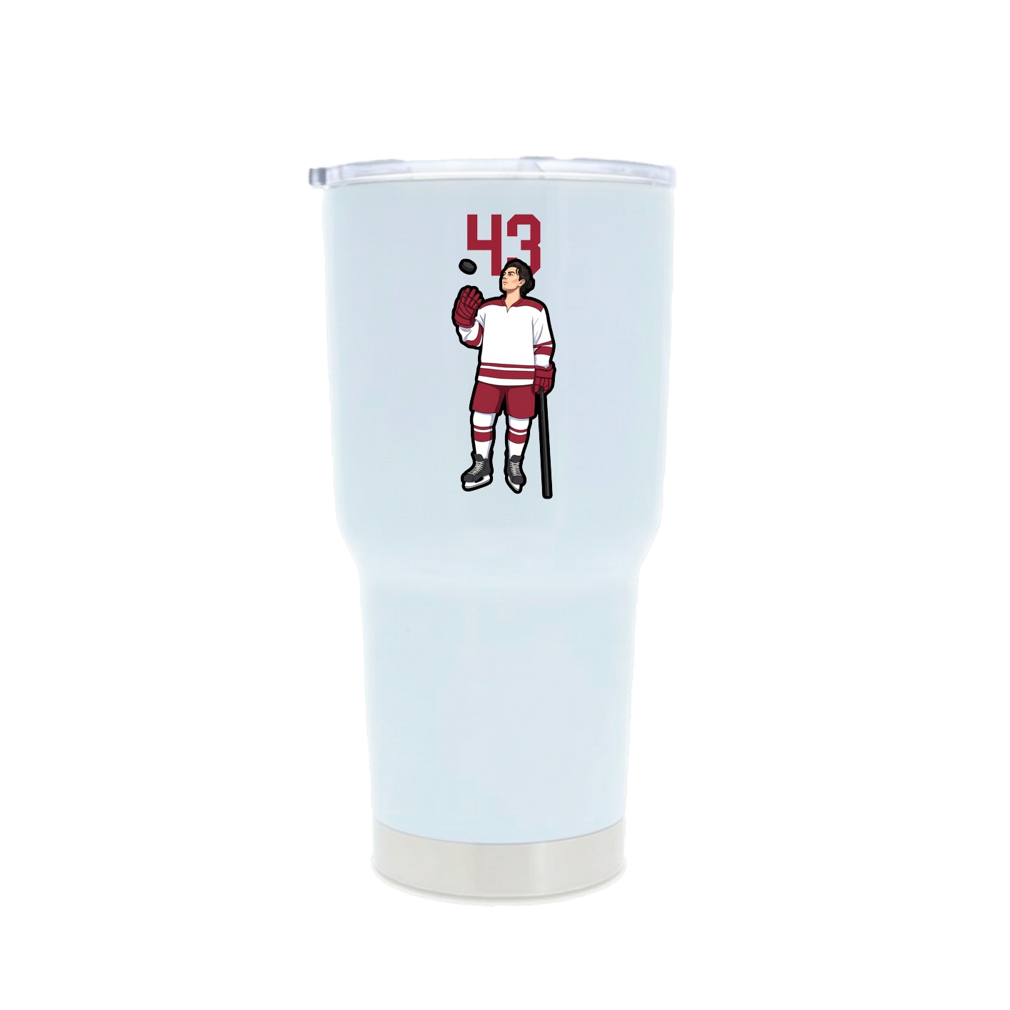 30oz Stainless Steel Tumbler — Number Top in White