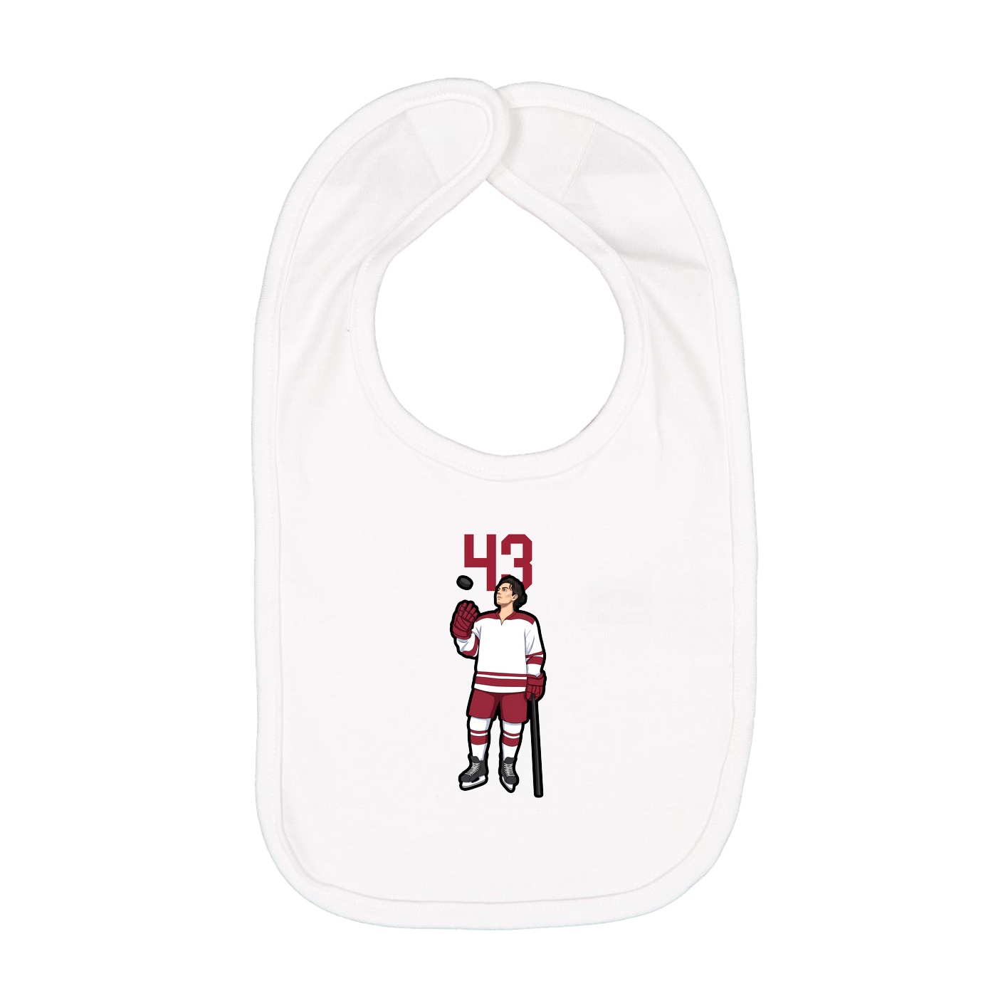 Infant Bib — Number Top in White