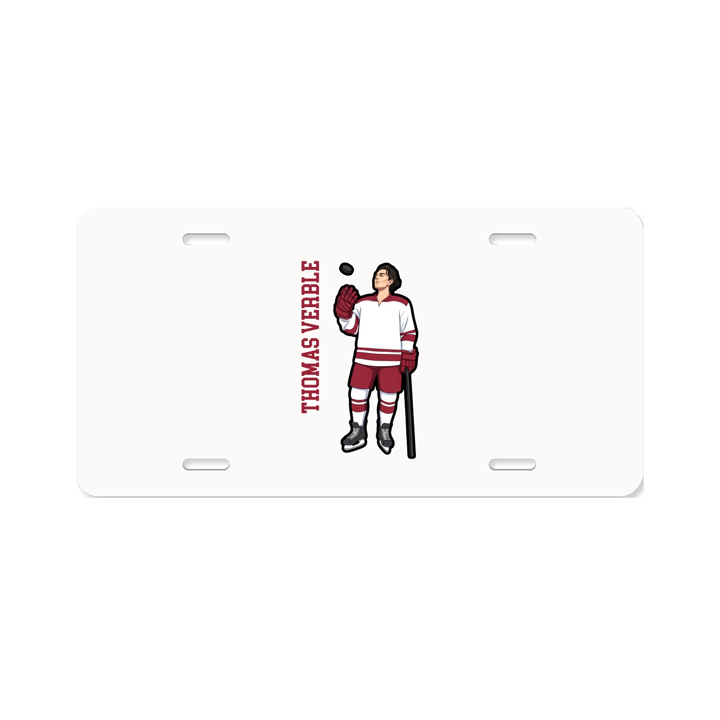 License Plate — Name Vertical in Classic