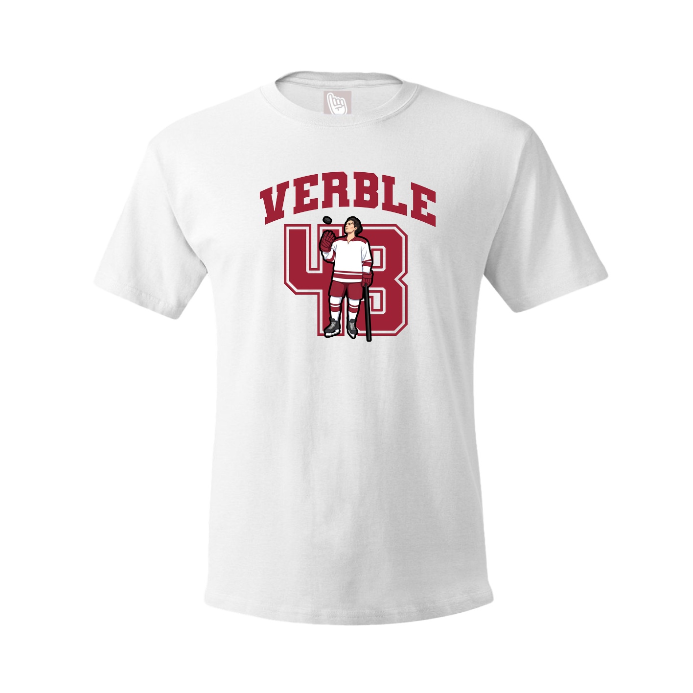 Youth Tee — Number in White