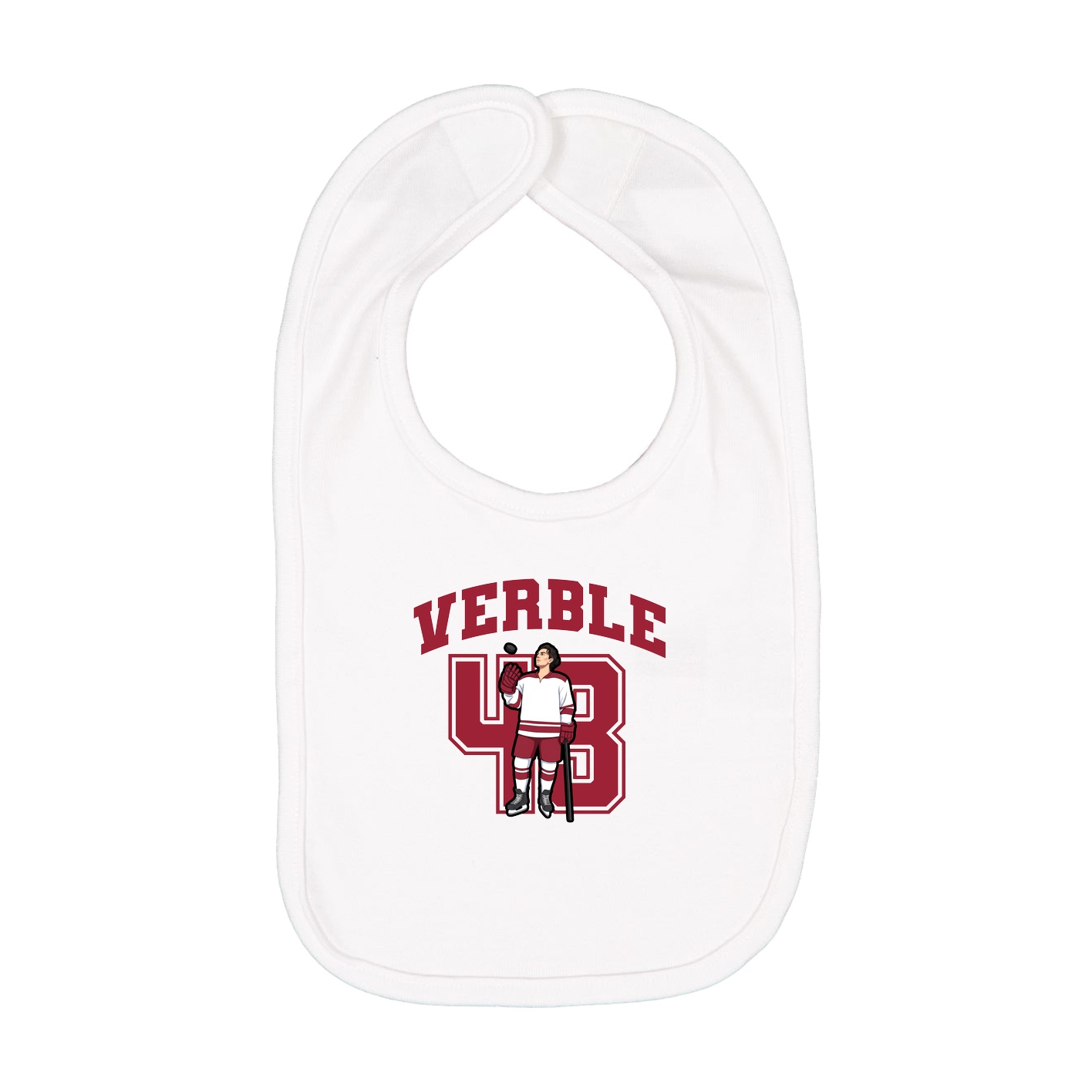 Infant Bib — Number in White