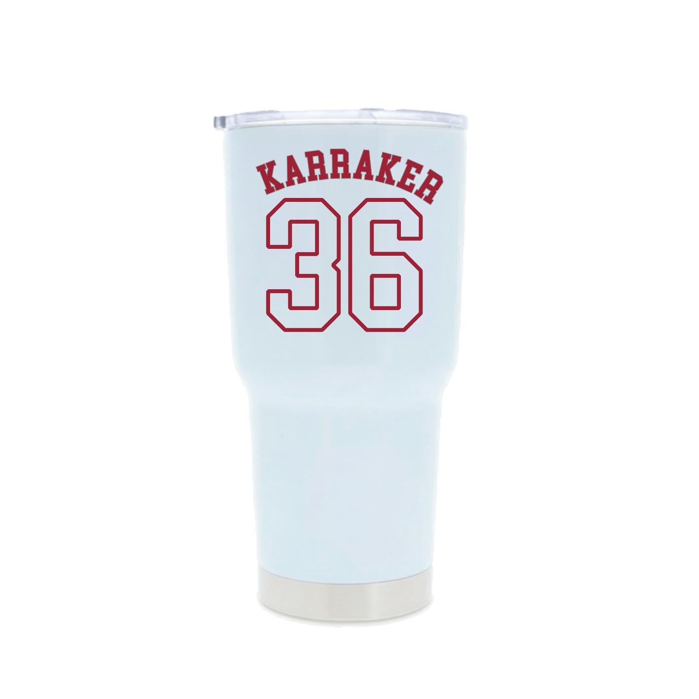 30oz Stainless Steel Tumbler — Shirsey Arch in White
