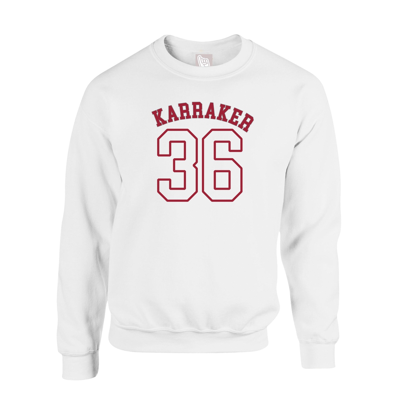 Fleece Crew — Shirsey Arch in White