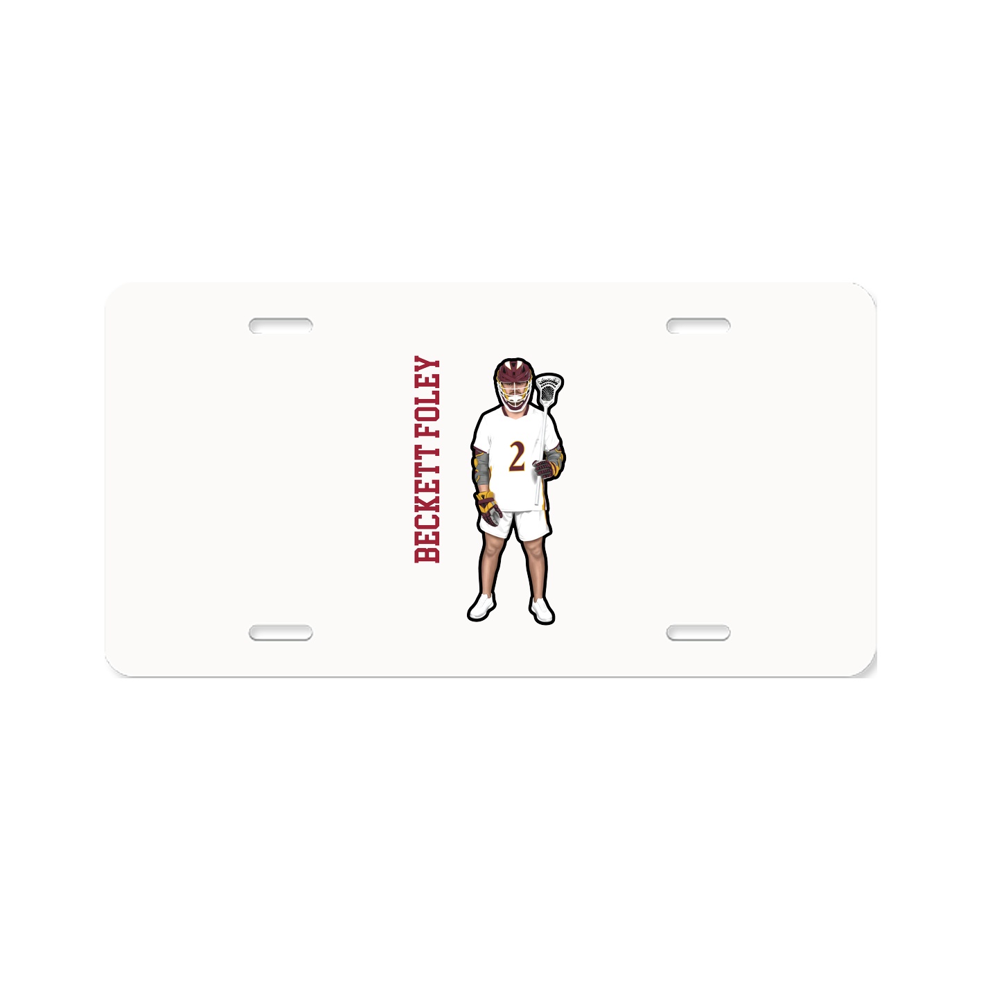 License Plate — Name Vertical in Classic