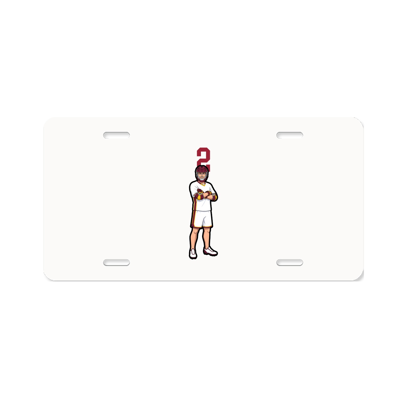License Plate — Number Top in Classic