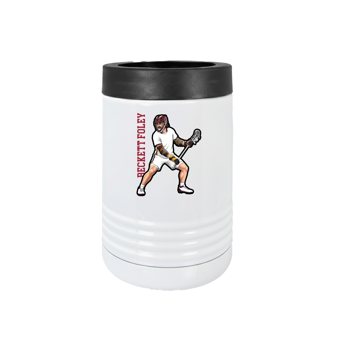 Beverage Holder — Name Vertical in White