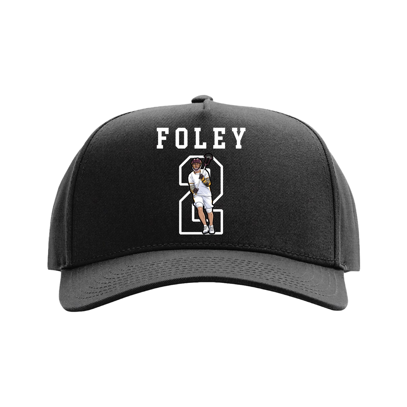 Full Fabric Five-Panel Champ Cap — Shirsey in Black