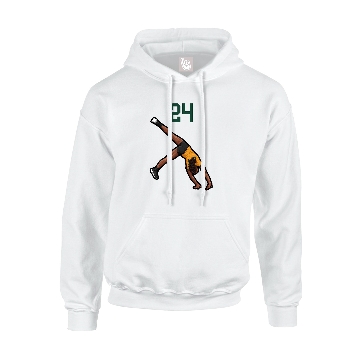 Hoodie — Number Top in White