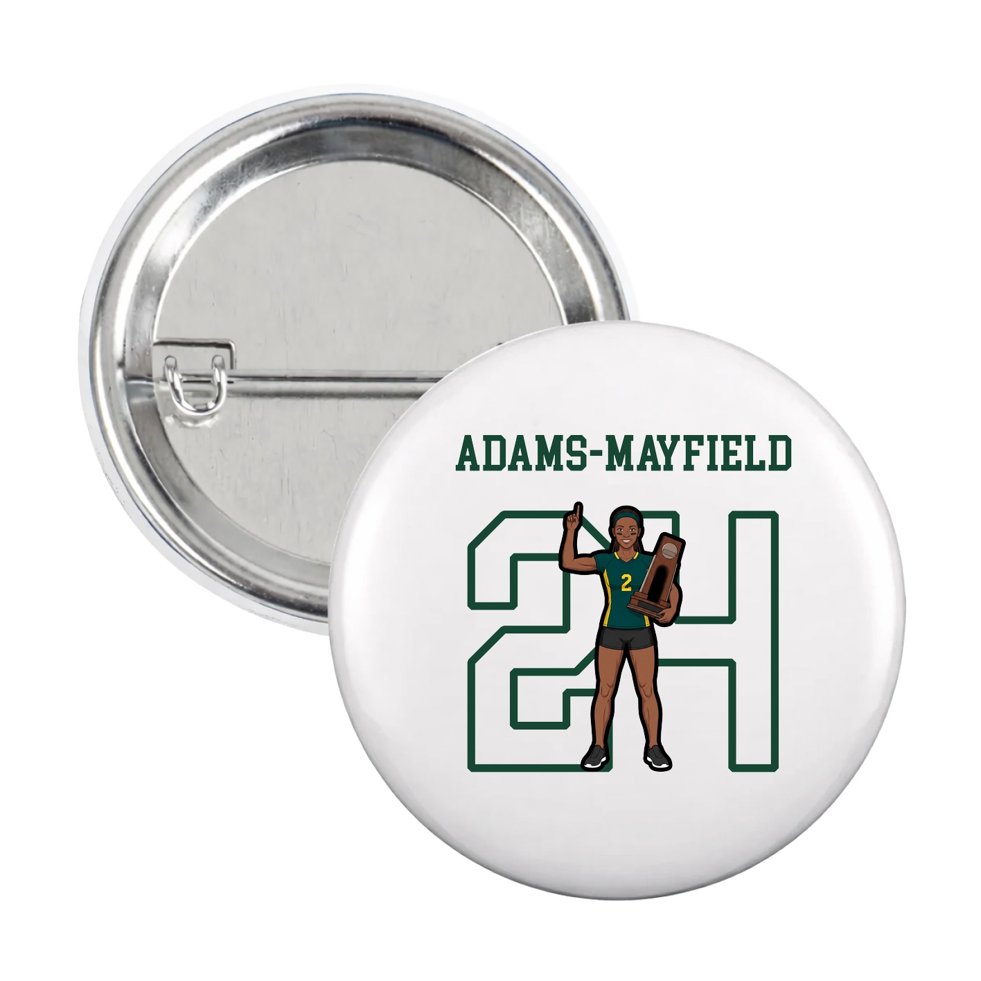 Game Day Button — Shirsey in White