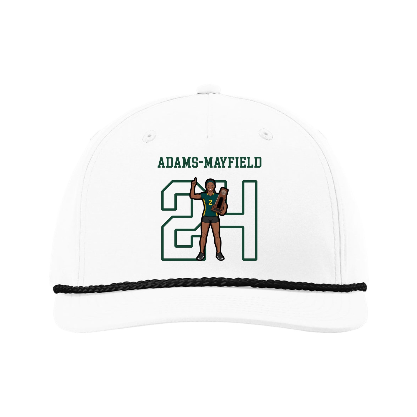 Five-Panel Classic Rope Cap — Shirsey in White
