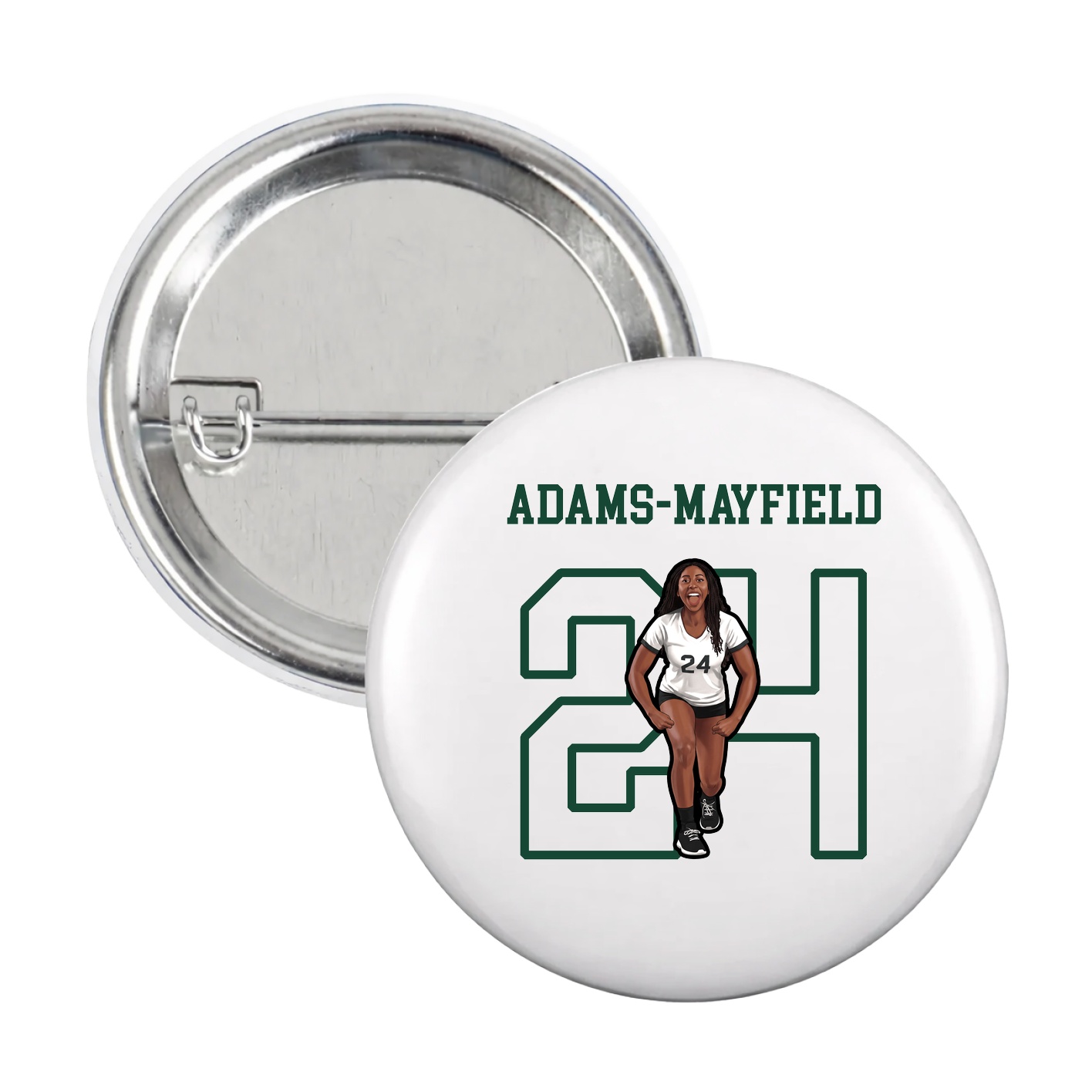 Game Day Button — Shirsey in White