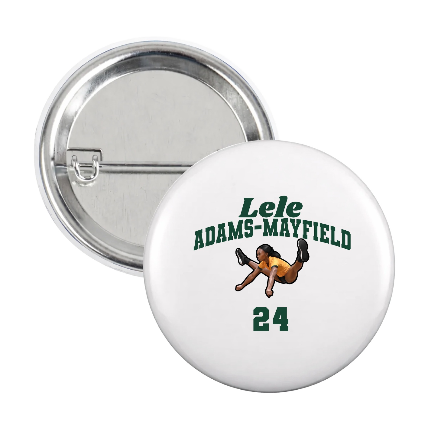 Game Day Button — Signature Arch in White