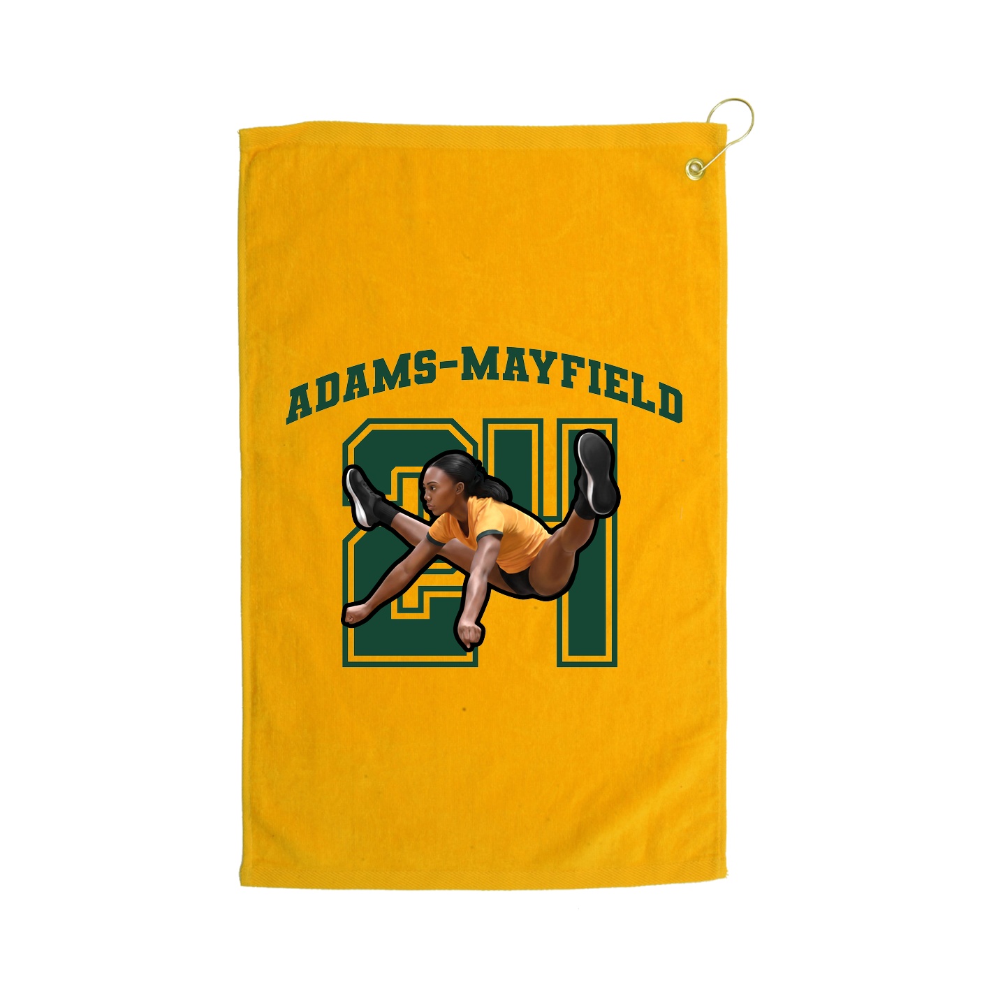 Golf Towel — Number in Gold