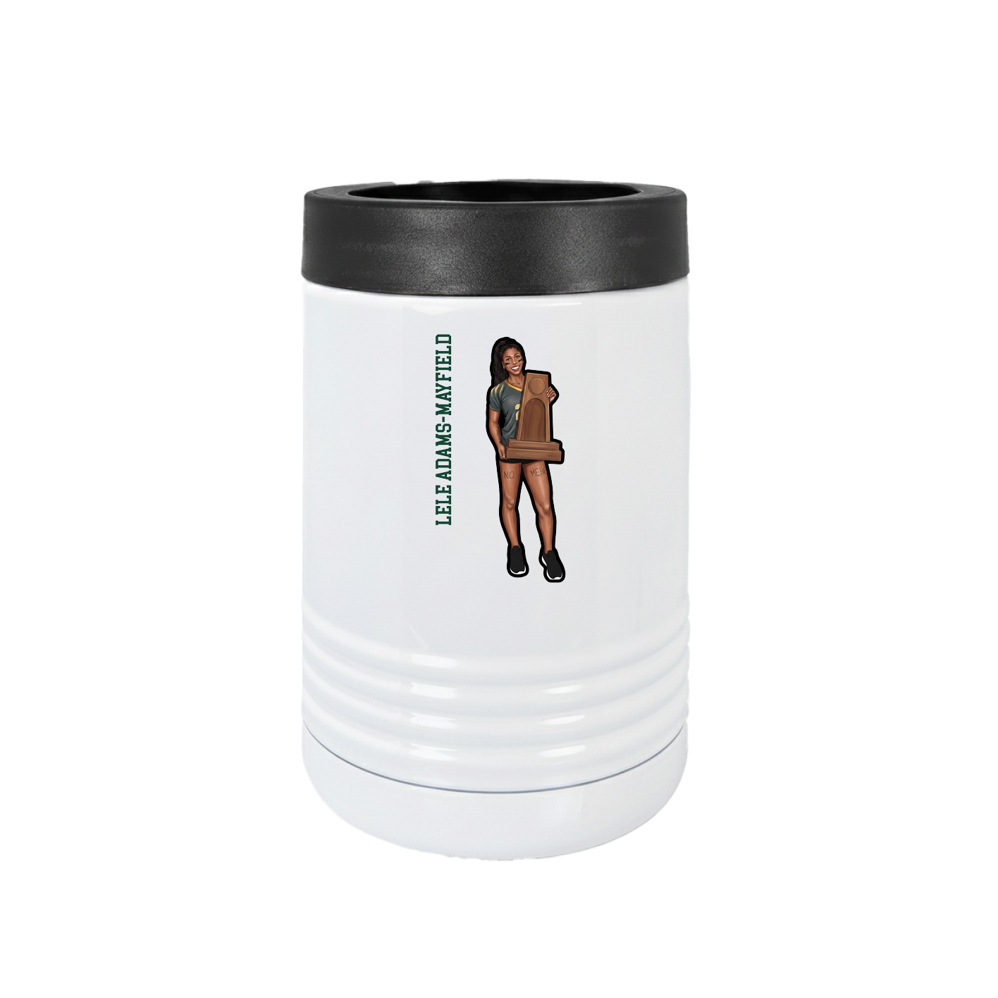 Beverage Holder — Name Vertical in White
