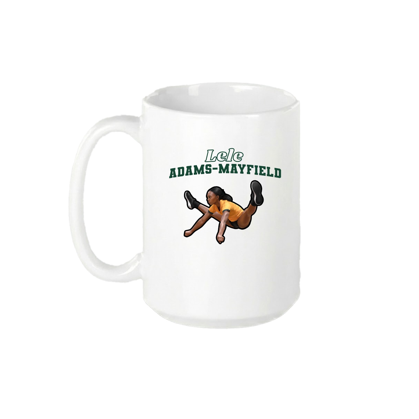 15oz Coffee Mug — Name Arch in White