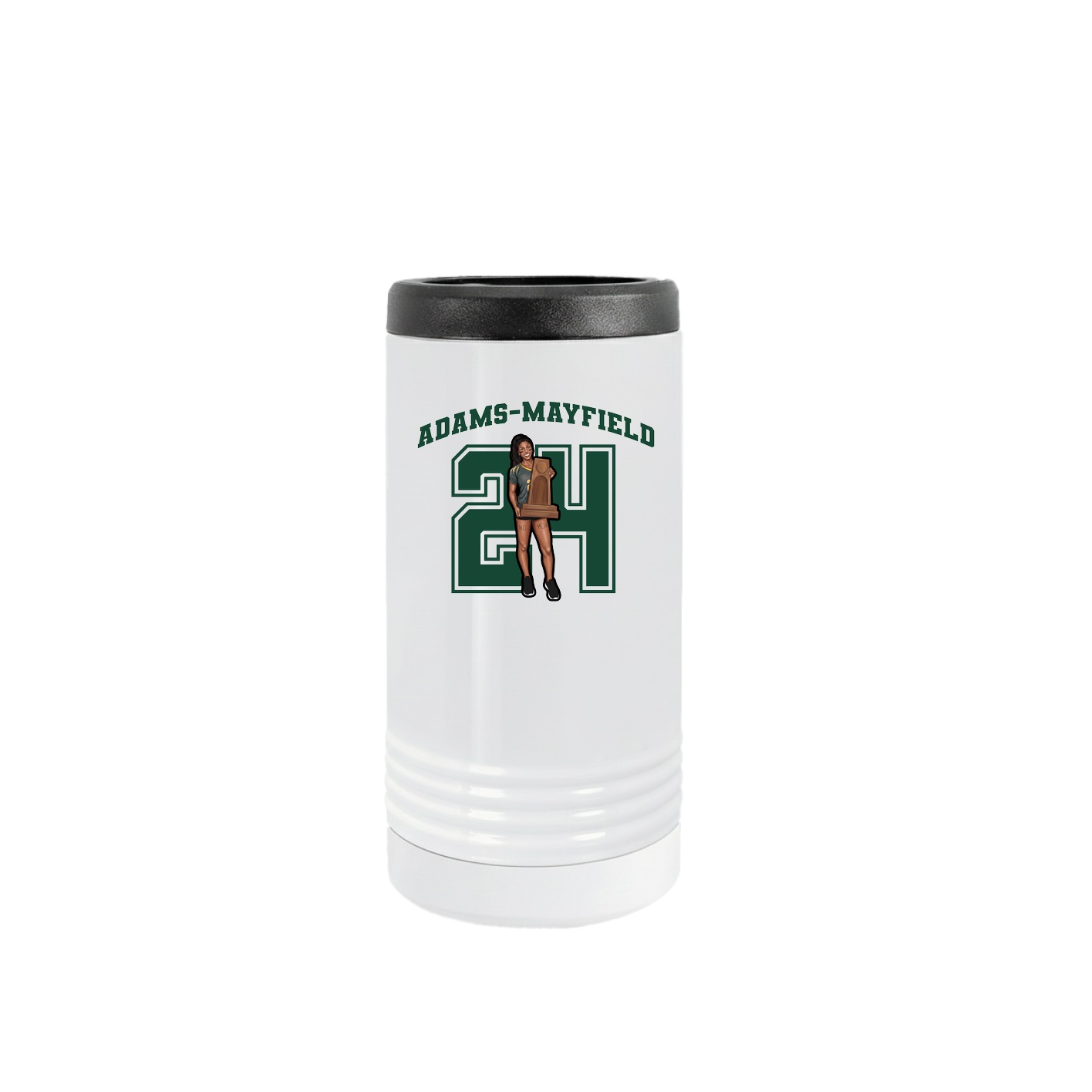 Slim Beverage Holder — Number in White
