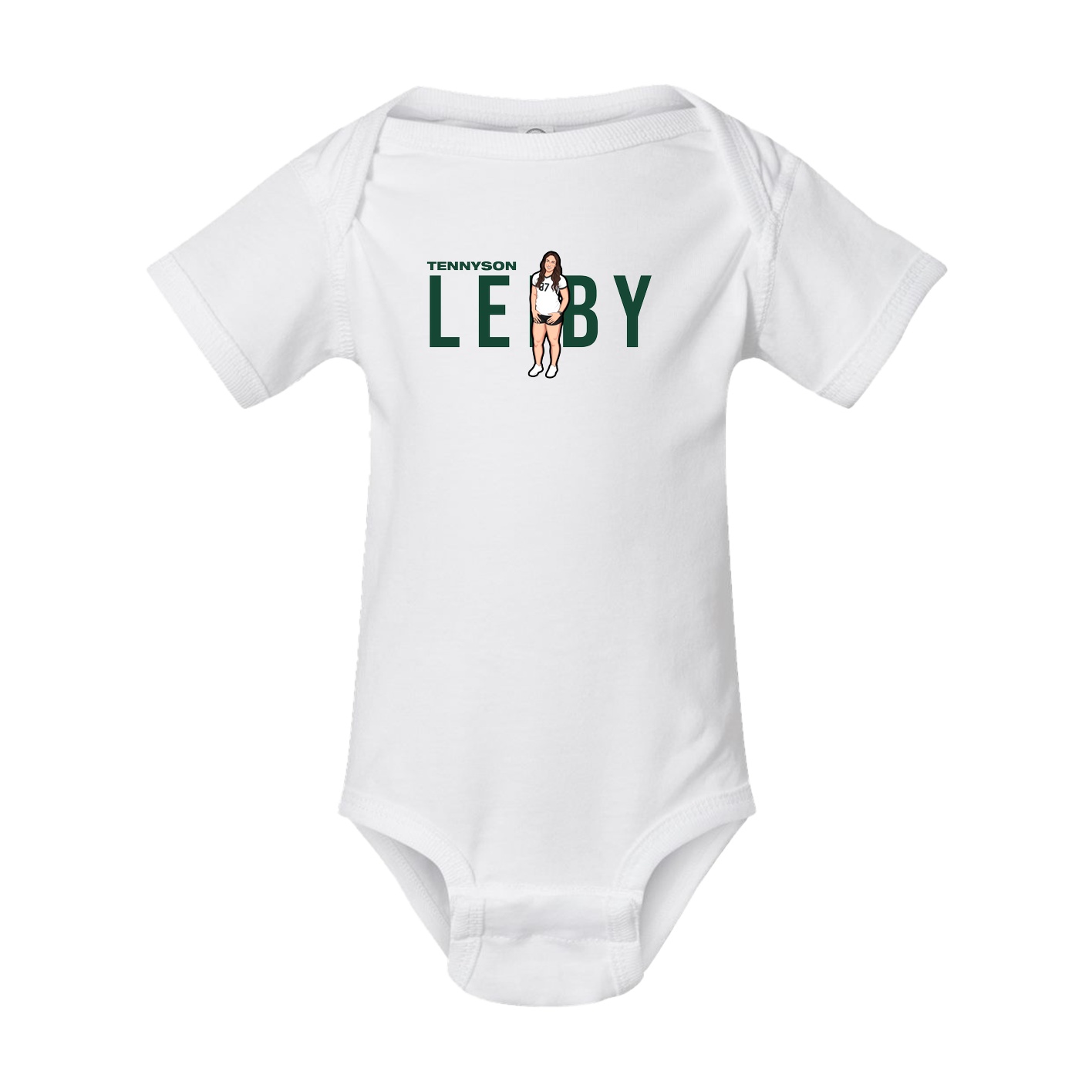 Baby Onesie — Player Name in White