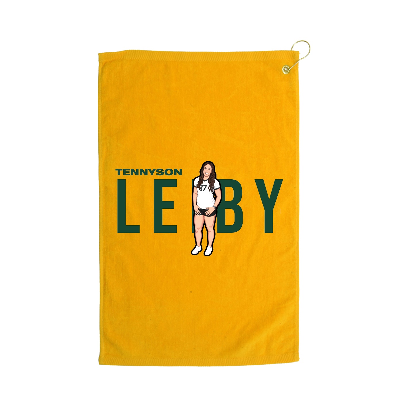 Golf Towel — Player Name in Gold
