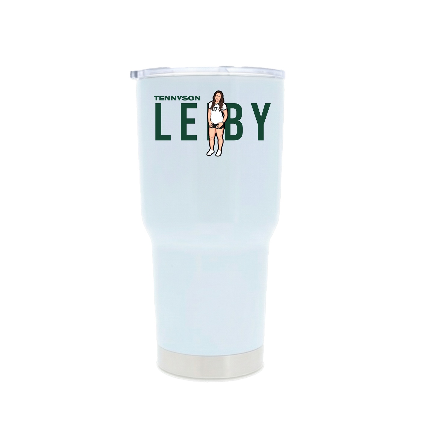 30oz Stainless Steel Tumbler — Player Name in White