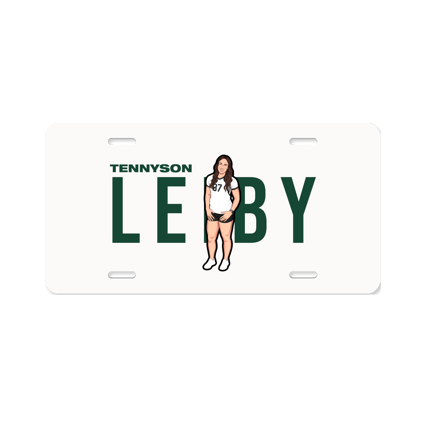 License Plate — Player Name in Classic