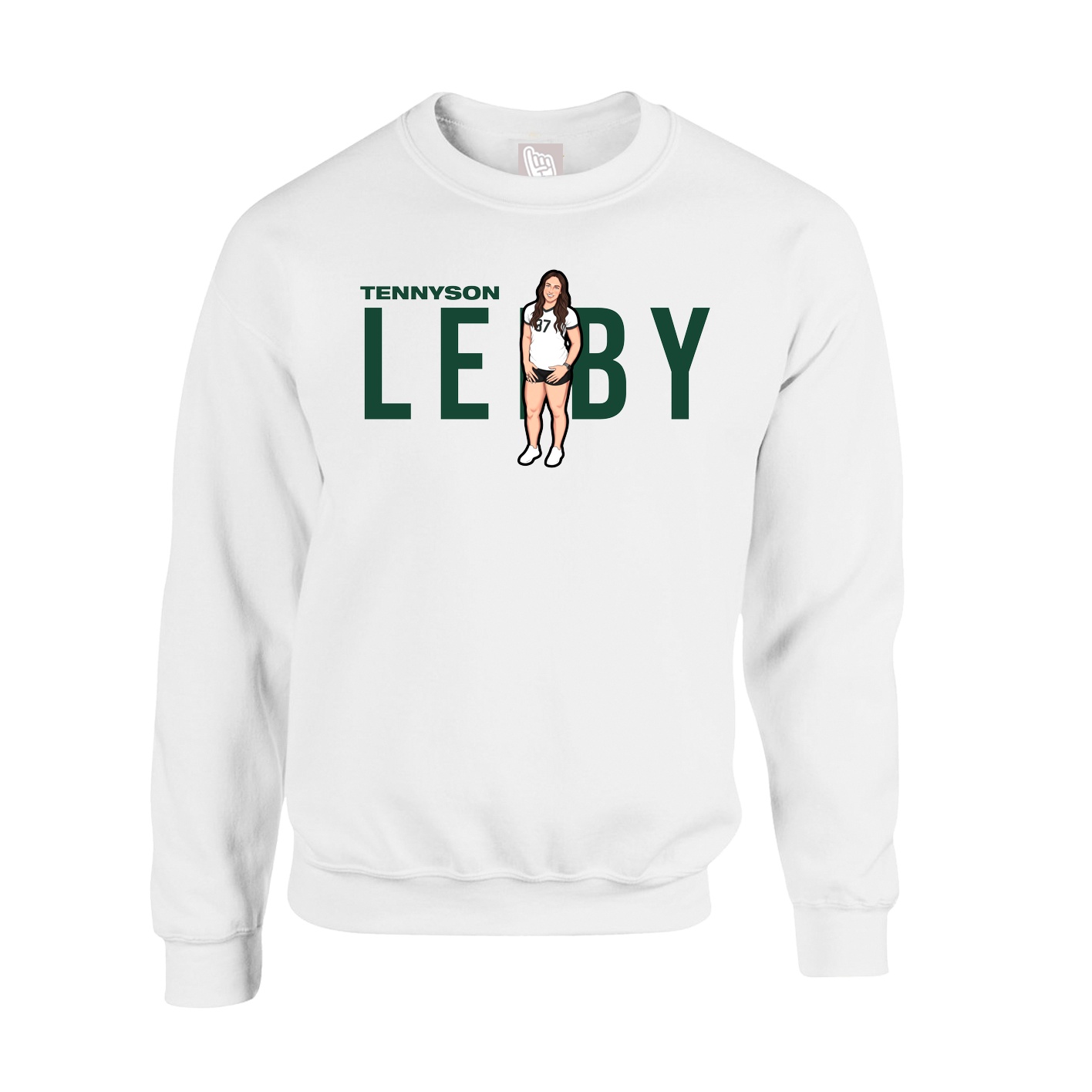 Fleece Crew — Player Name in White