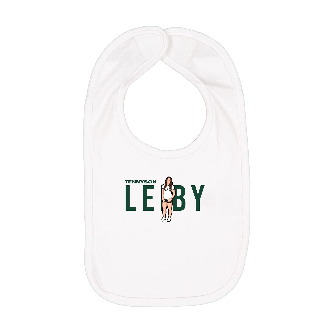 Infant Bib — Player Name in White