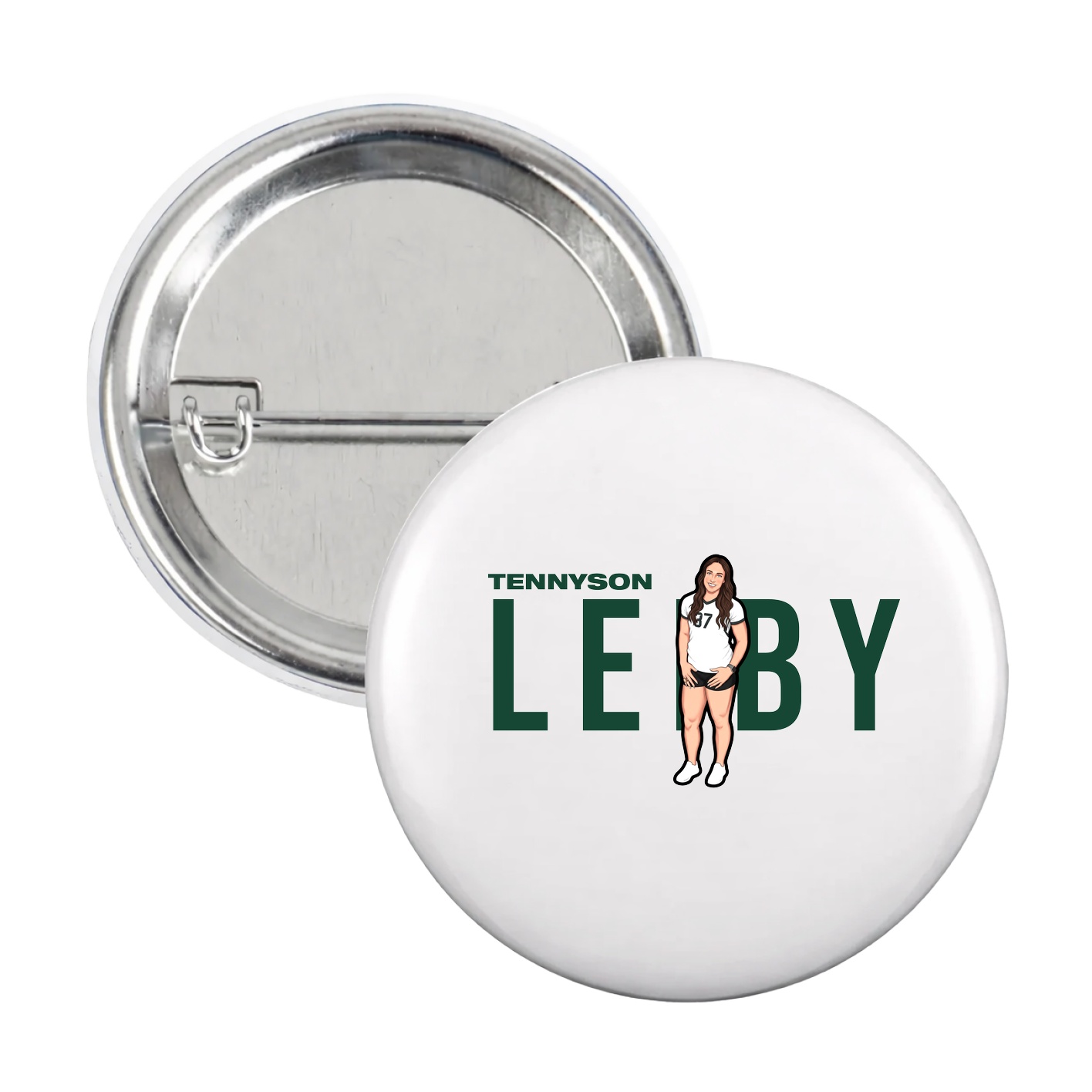 Game Day Button — Player Name in White