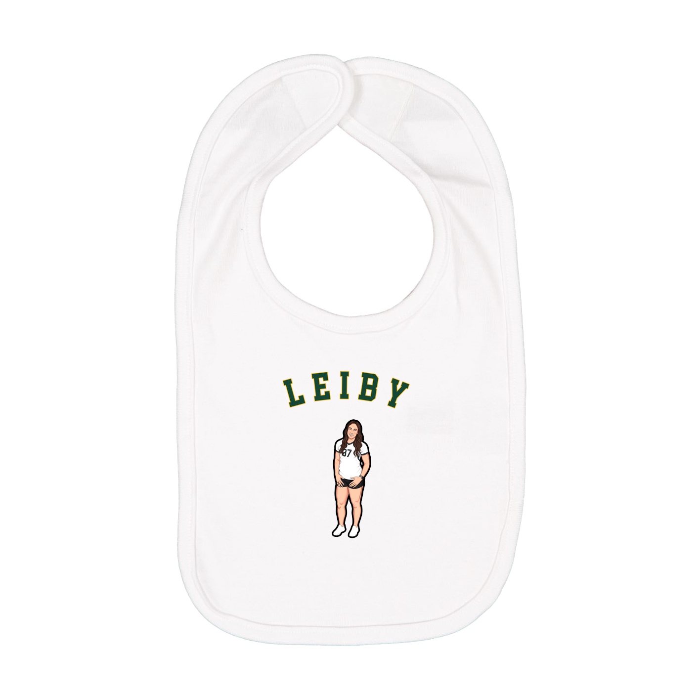 Infant Bib — Shirsey Arch in White