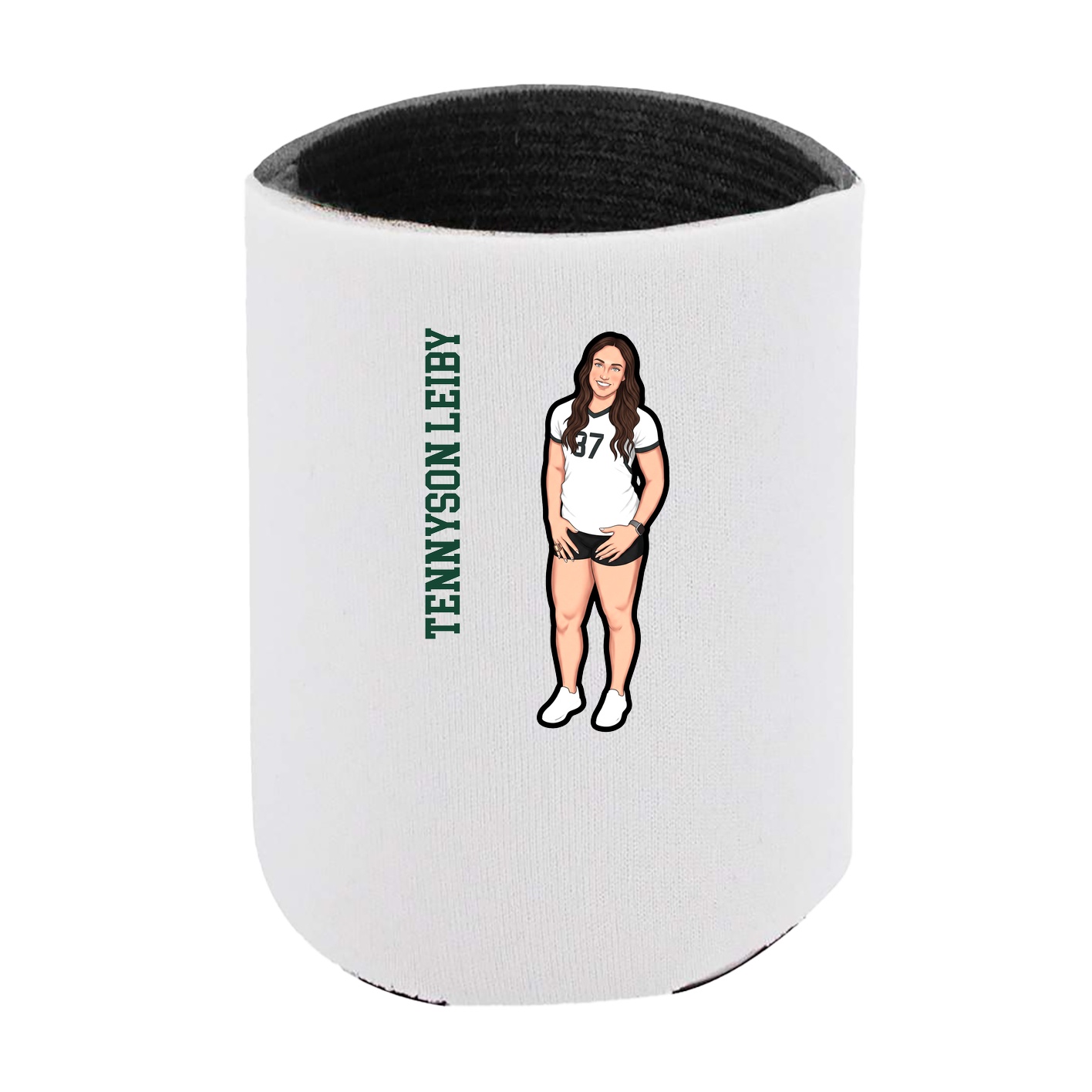 Can Holder — Name Vertical in White