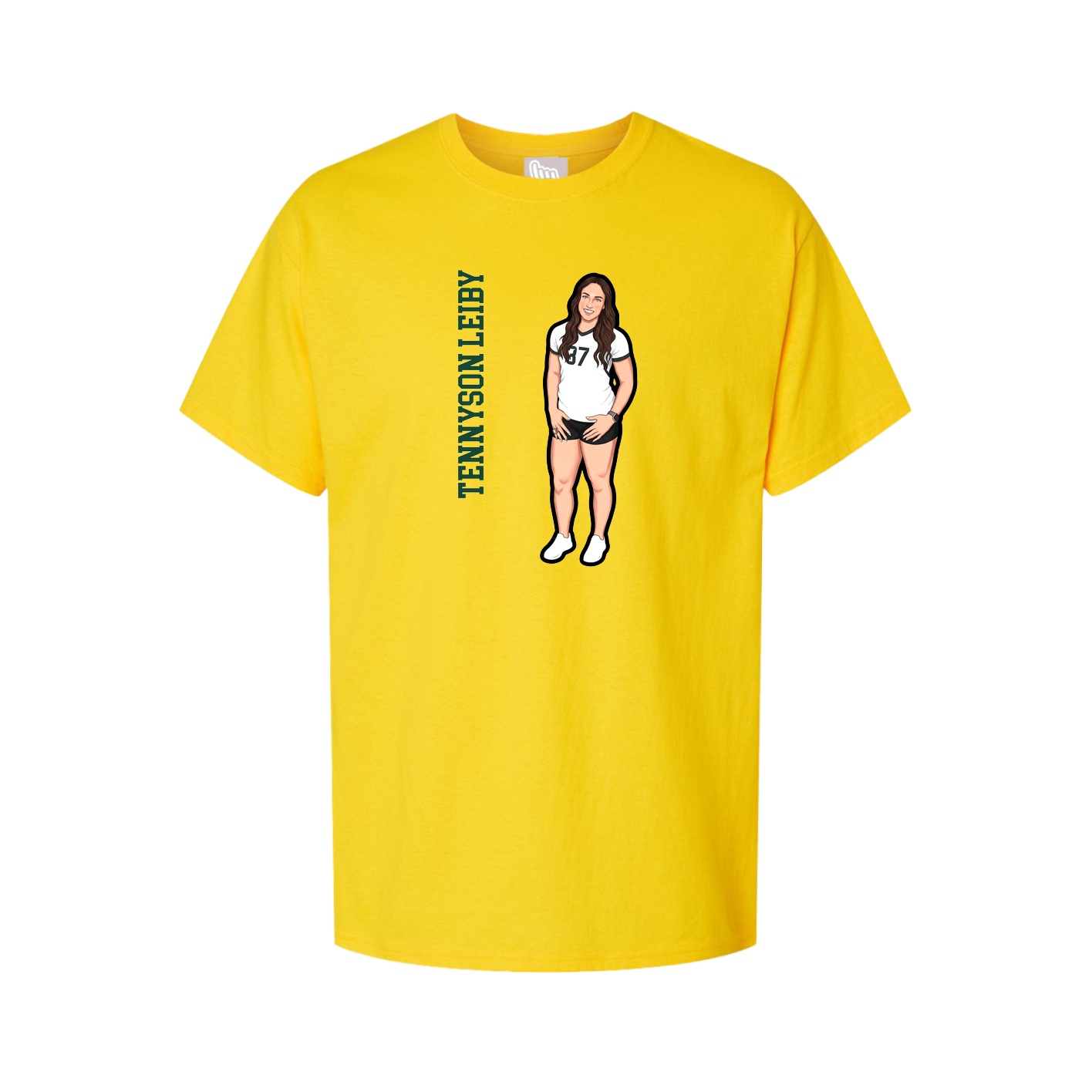 Youth Tee — Name Vertical in Gold