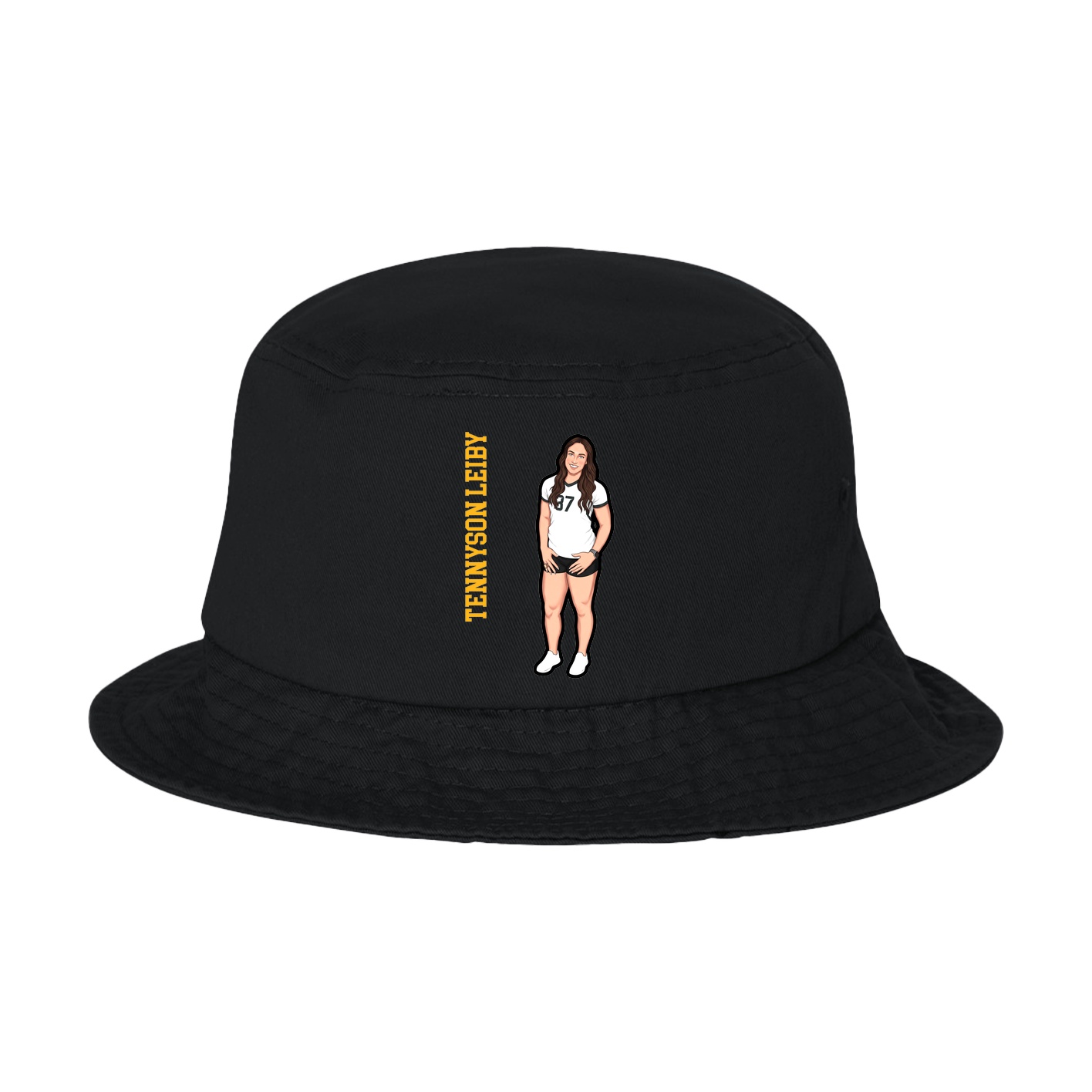 Bucket Cap — Name Vertical in Black