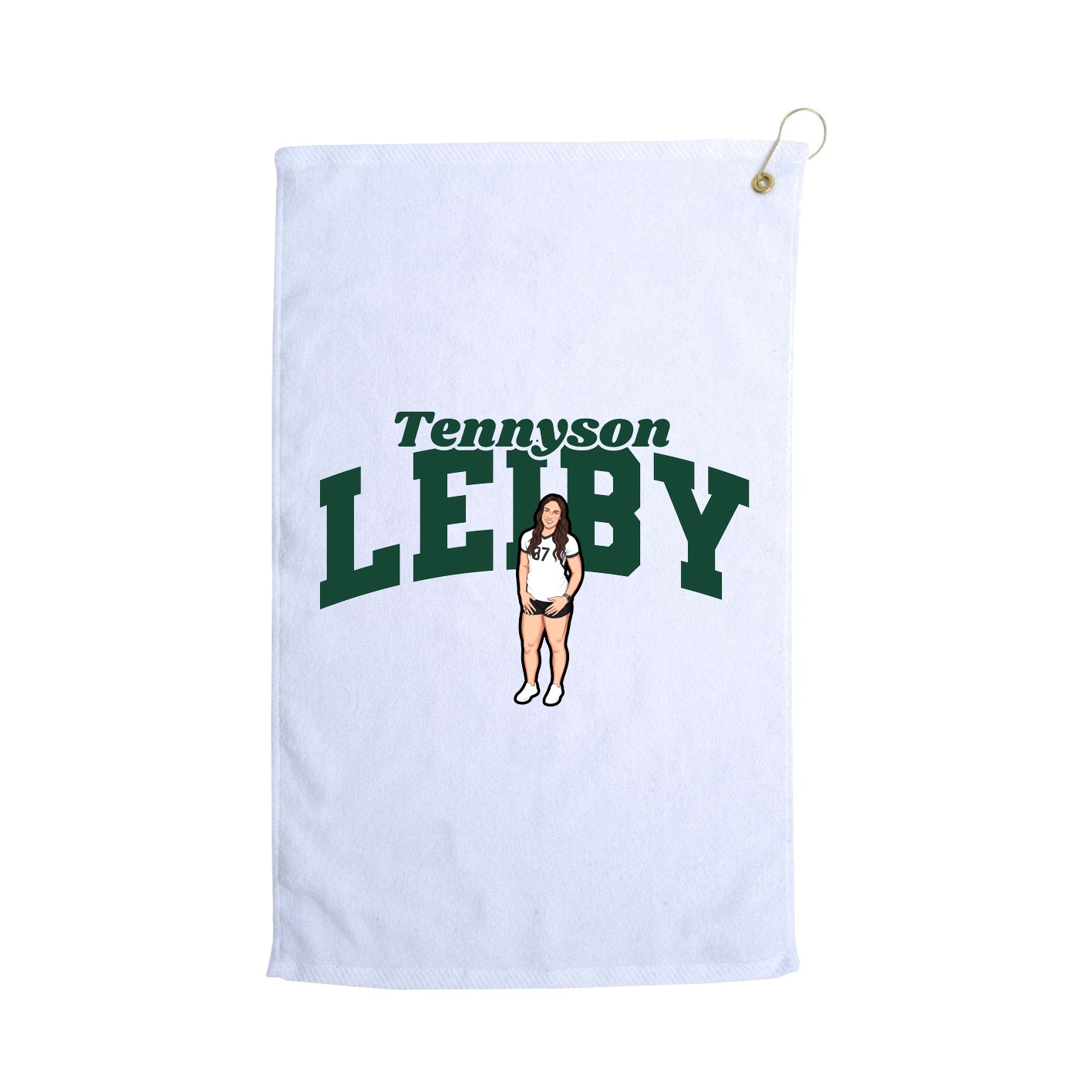 Golf Towel — Signature Arch in White